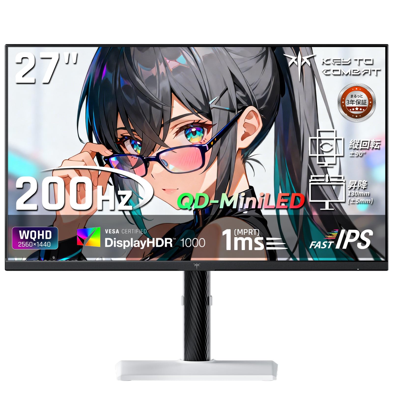 Amazon.co.jp: KTC 27インチ QD-Mini LEDゲーミングモニター WQHD